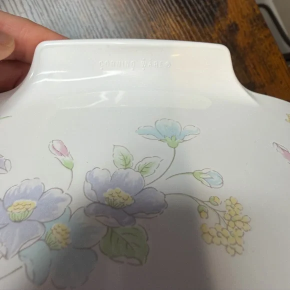 Corning Ware Pastel Bouquet 5 liters Glass Lid Floral Casserole Dish